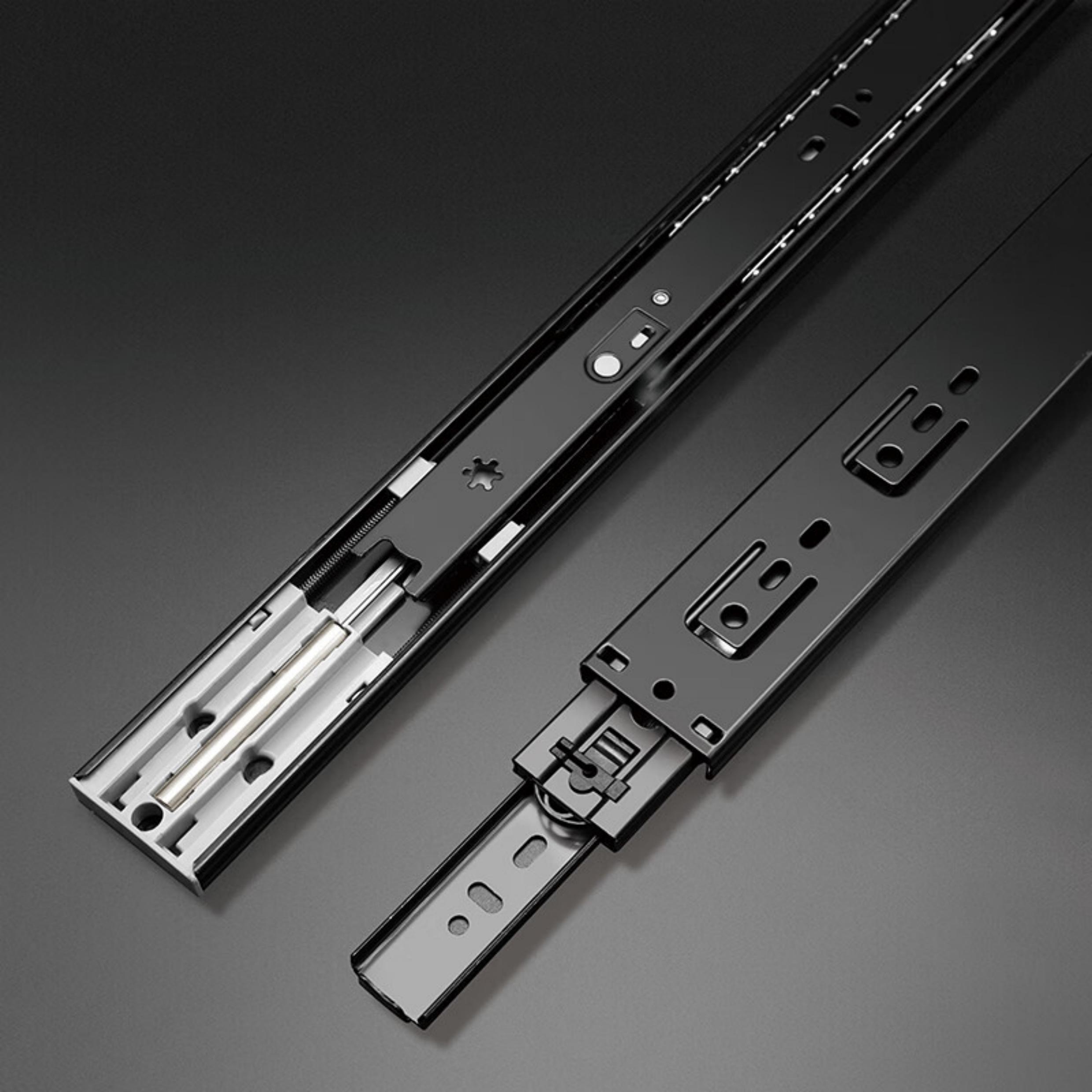Furniture Hardware And Fittings - 2Pcs Metal Buffer Drawer Slides 10-20