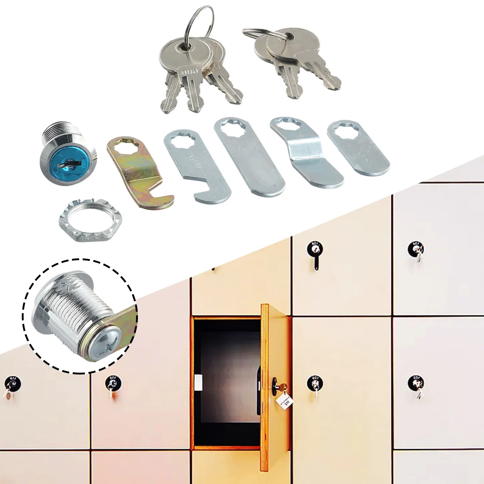 16/30mm Cam Lock Set Door Cabi - مراجعة Furniture Hardware Cam Lock وسعره