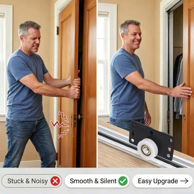 Silent Sliding Door Roller Nyl - مراجعة Furniture Hardware Supplies وسعره