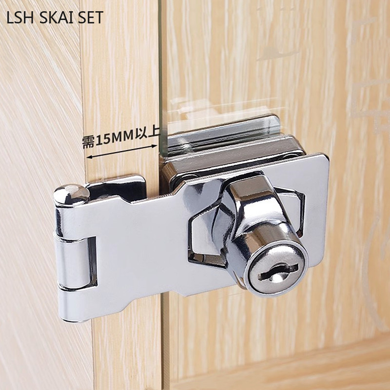 No-punch Glass Door Lock Store - مراجعة Furniture Hardware Stores وسعره