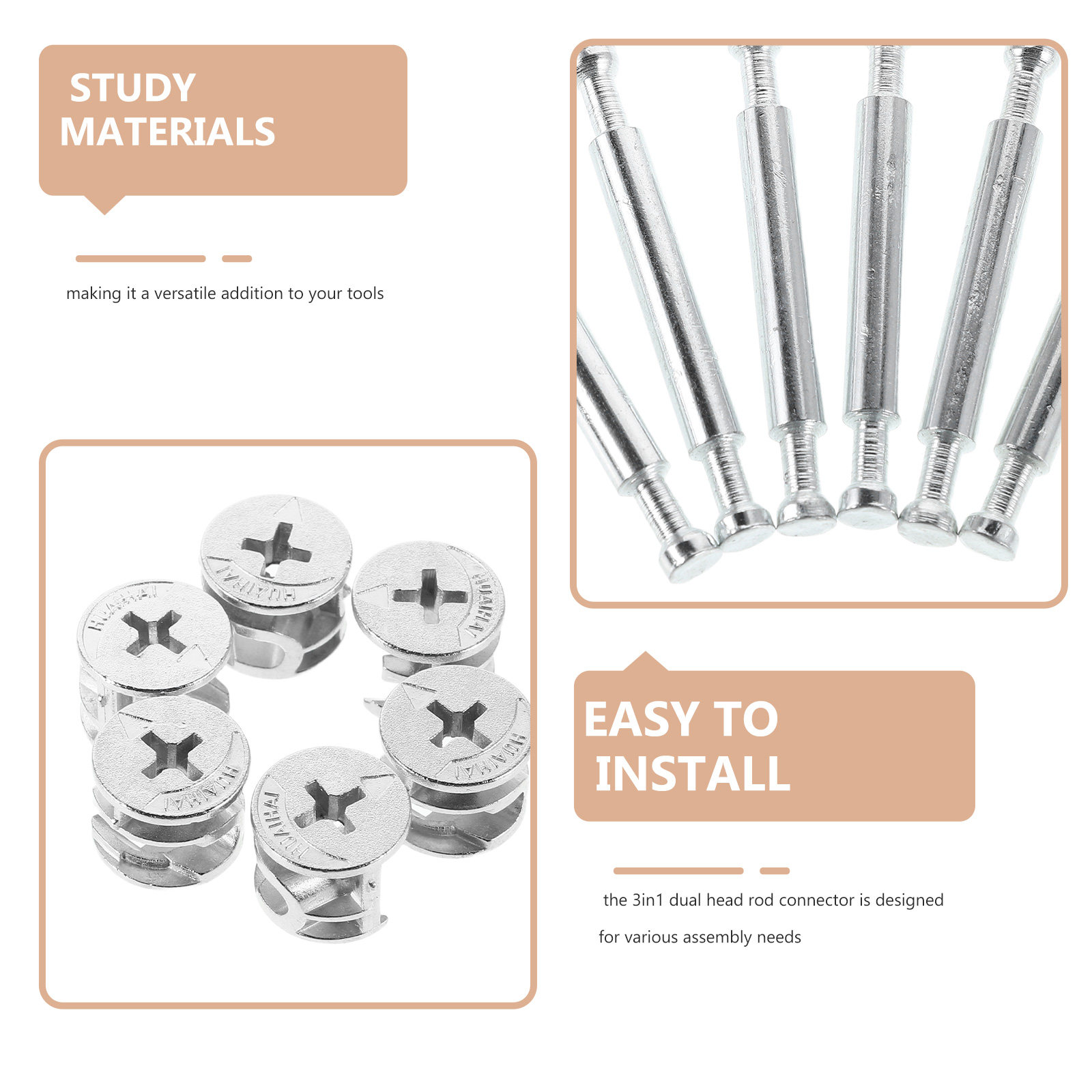 10Sets Double Head Rod Connect - مراجعة Furniture Hardware Cam Lock وسعره