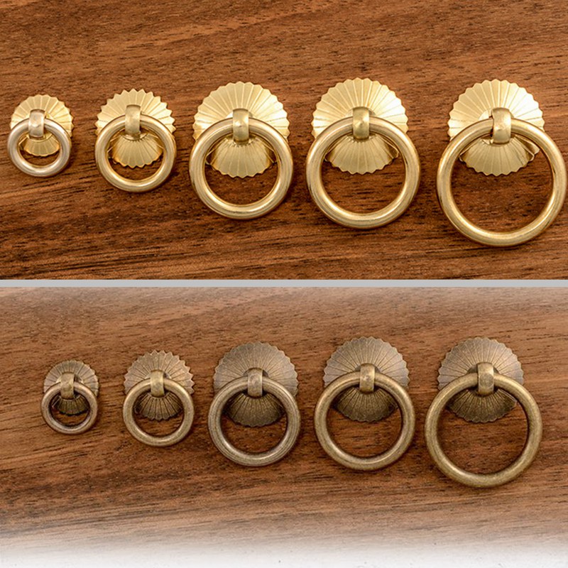 Vintage Brass Cabinet Ring Kno - مراجعة Furniture Hardware Kit وسعره