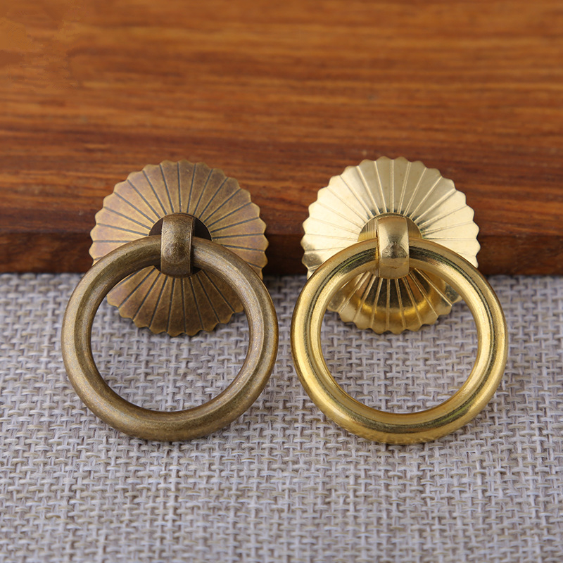 Vintage Brass Cabinet Ring Kno - مراجعة Furniture Hardware Kit وسعره