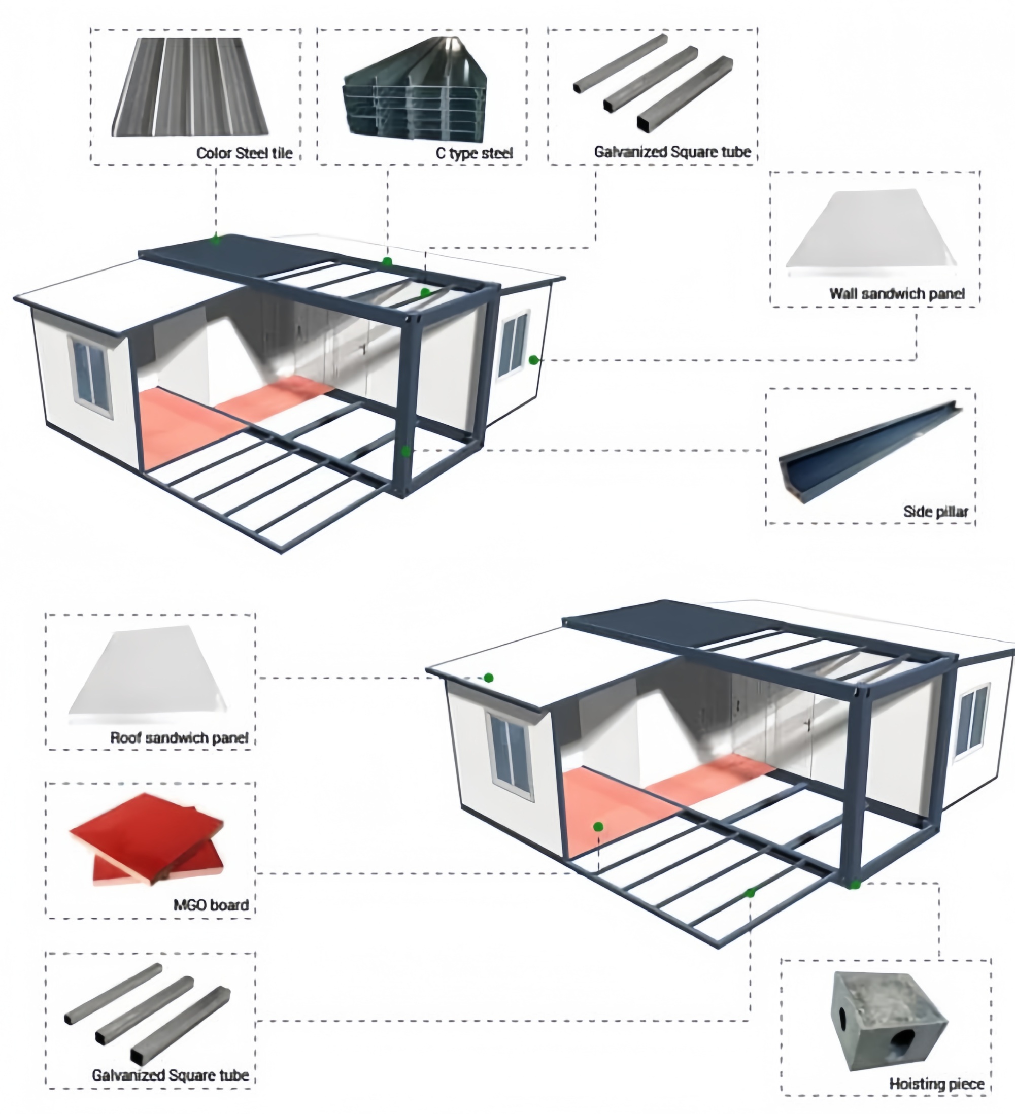 40FT Expandable Modular Prefab - مراجعة Home Furniture & Hardware Trading وسعره