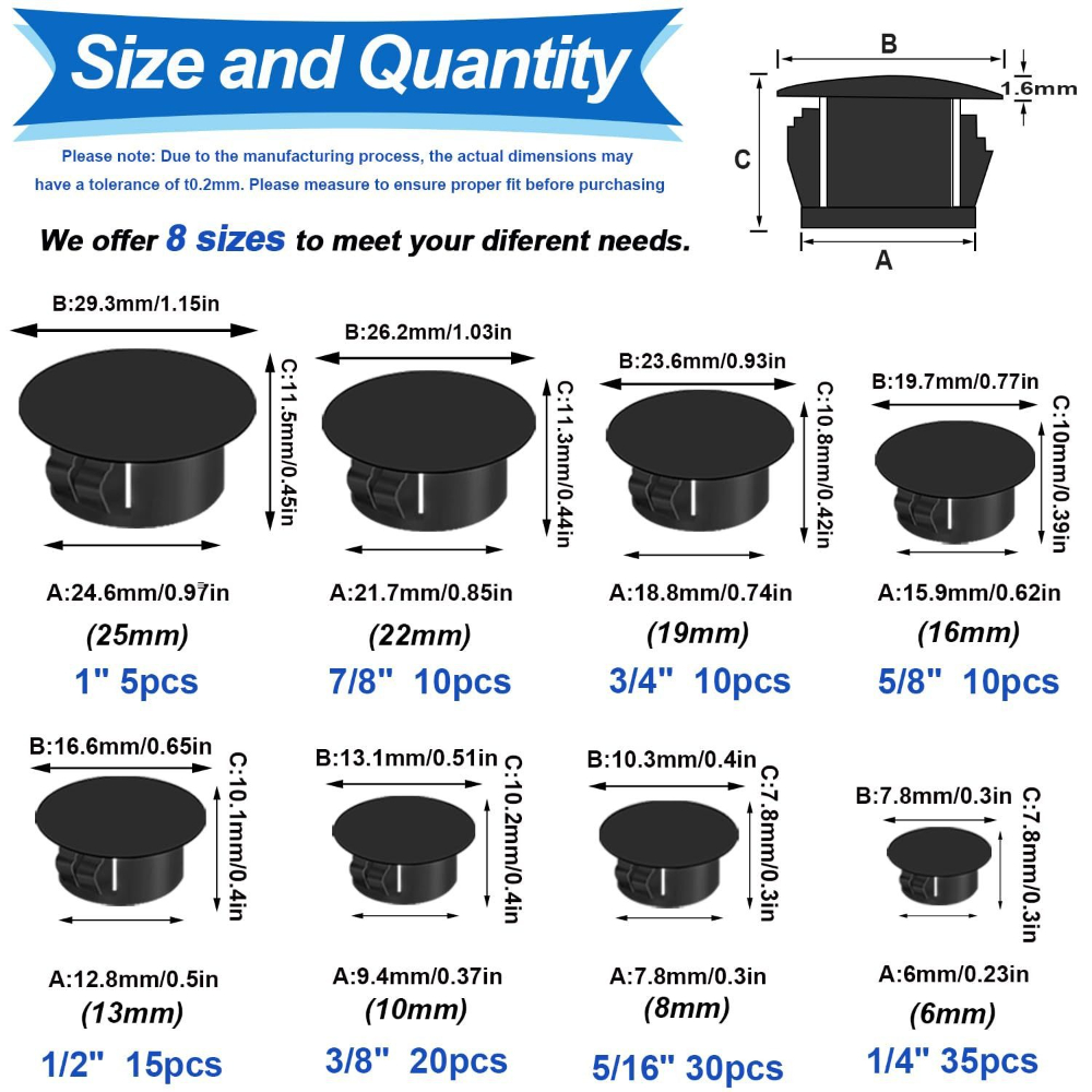135pcs Black Cover Screw-type  - مراجعة Furniture Hardware Types وسعره