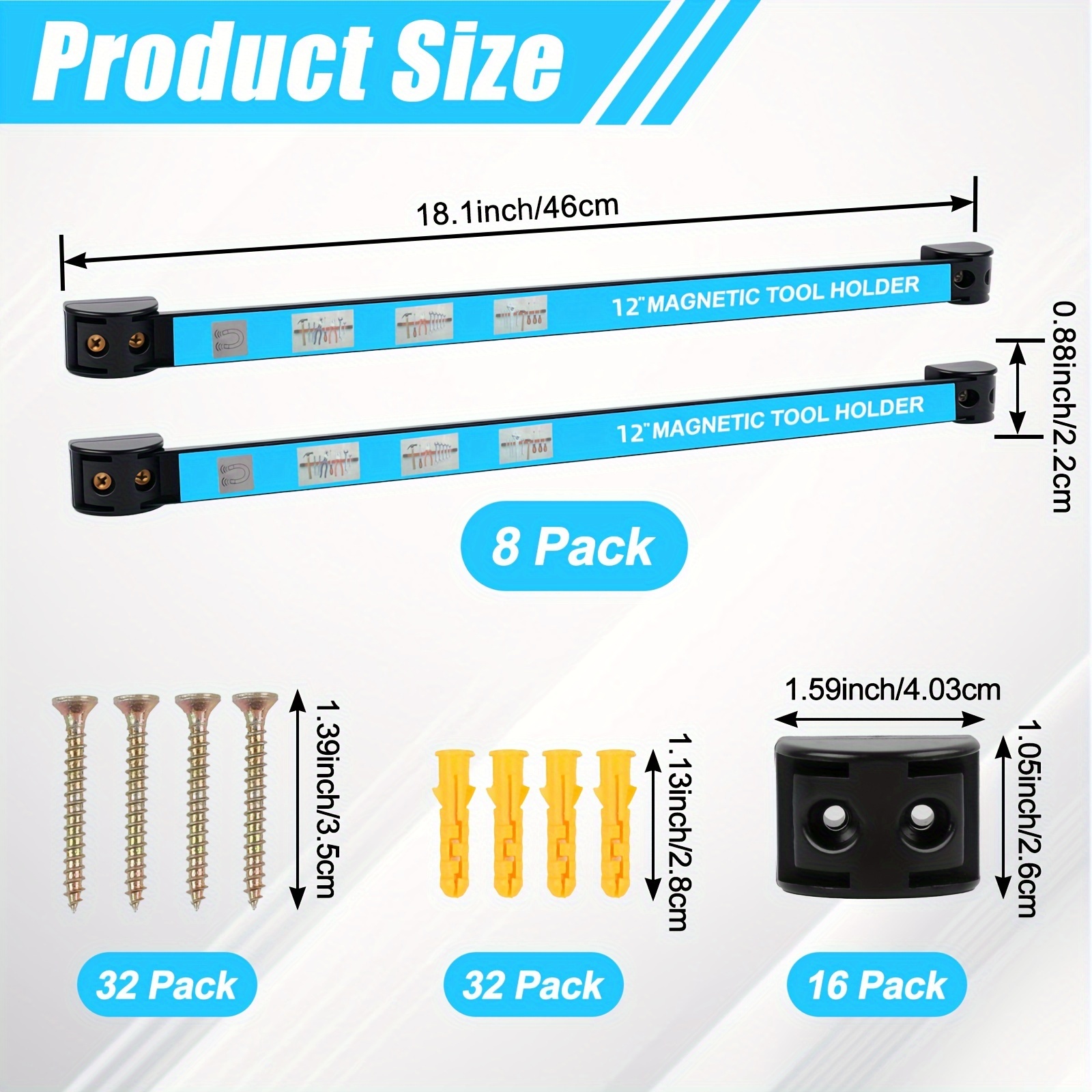 12-18 Inch Tool Rack Set - 8pc - مراجعة Furniture Hardware In China وسعره