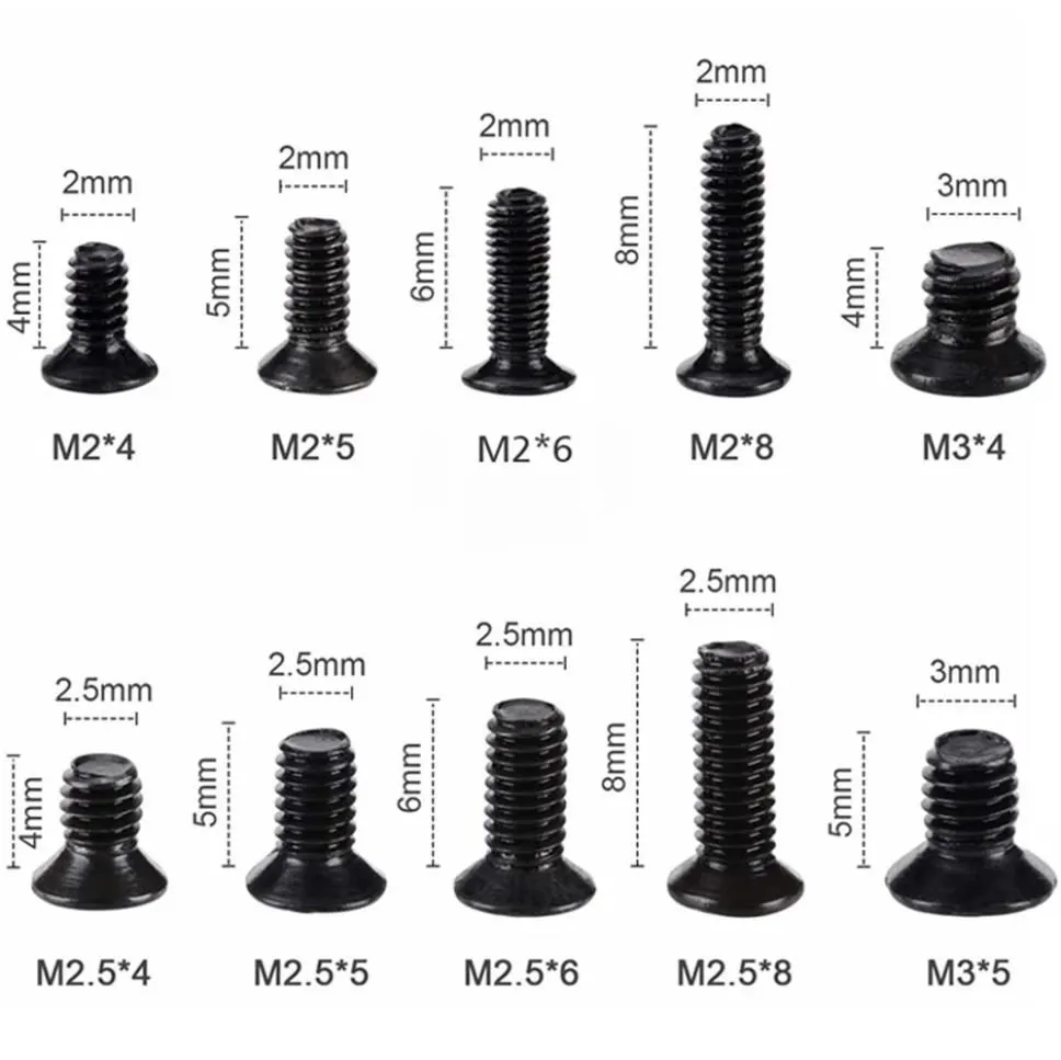 500pcs Black Screws and Screwd - مراجعة Furniture Hardware Types وسعره
