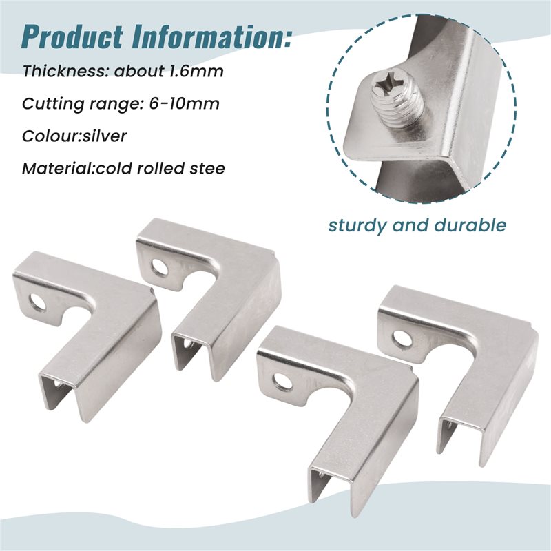 A68P-4Pcs L Type Glass Fixing  - مراجعة Furniture Hardware Types وسعره