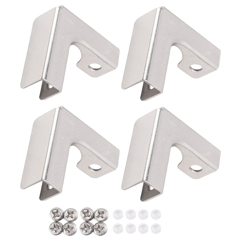 A68P-4Pcs L Type Glass Fixing  - مراجعة Furniture Hardware Types وسعره