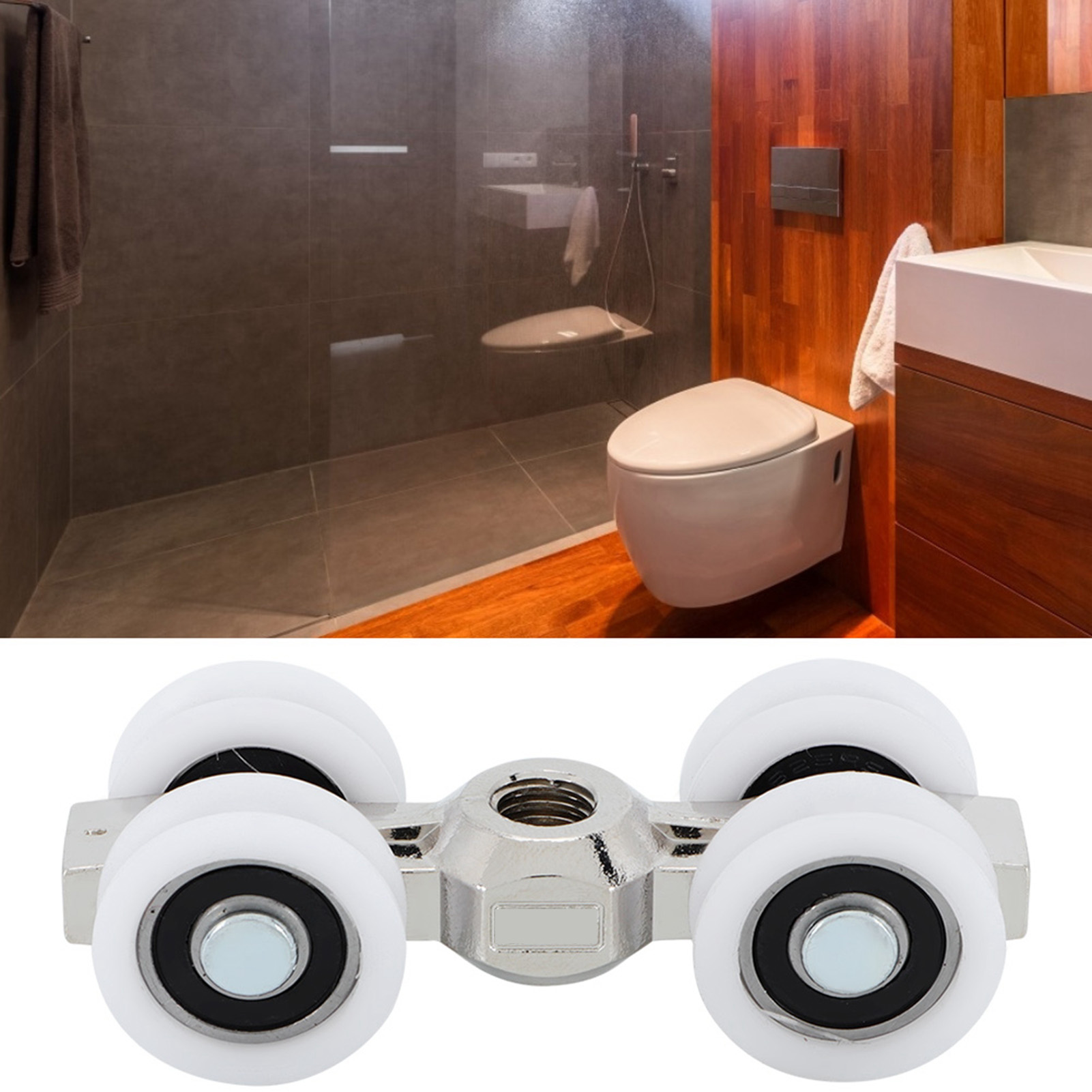 4 Wheels Sliding Door Roller B - مراجعة Furniture Hardware Kit وسعره