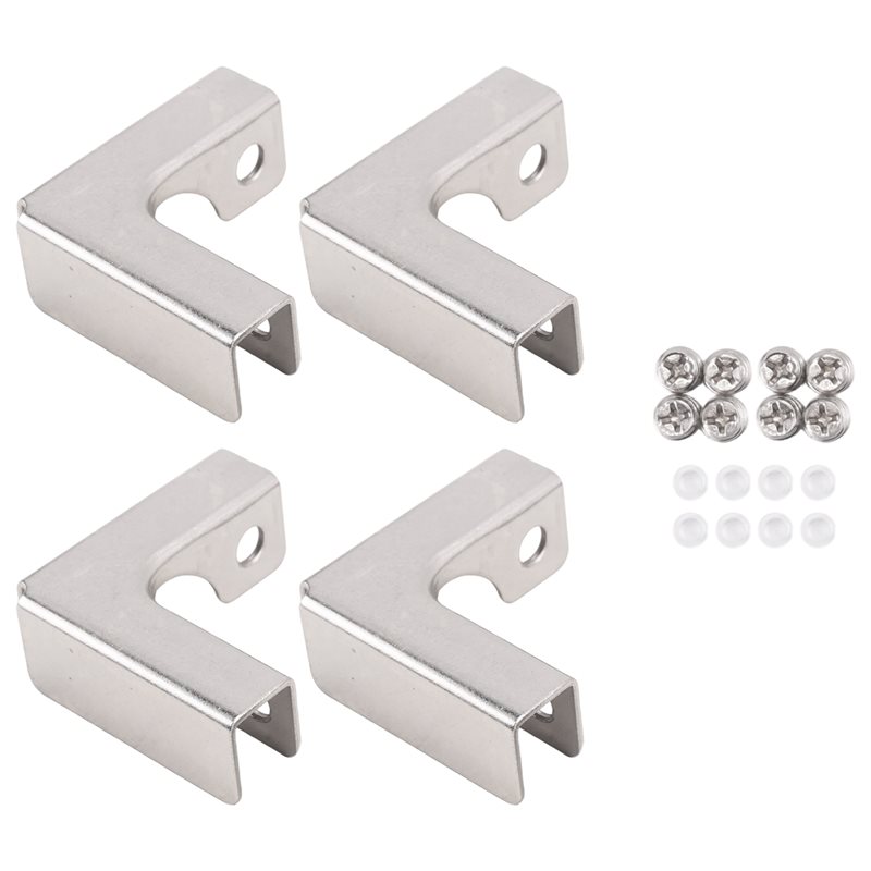 ABUI-4Pcs L Type Glass Fixing  - مراجعة Furniture Hardware Types وسعره