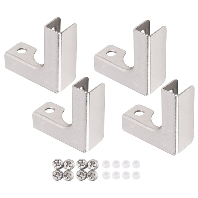 ABUI-4Pcs L Type Glass Fixing  - مراجعة Furniture Hardware Types وسعره