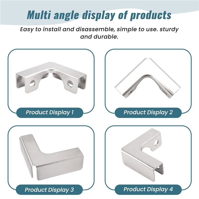 ABUI-4Pcs L Type Glass Fixing  - مراجعة Furniture Hardware Types وسعره