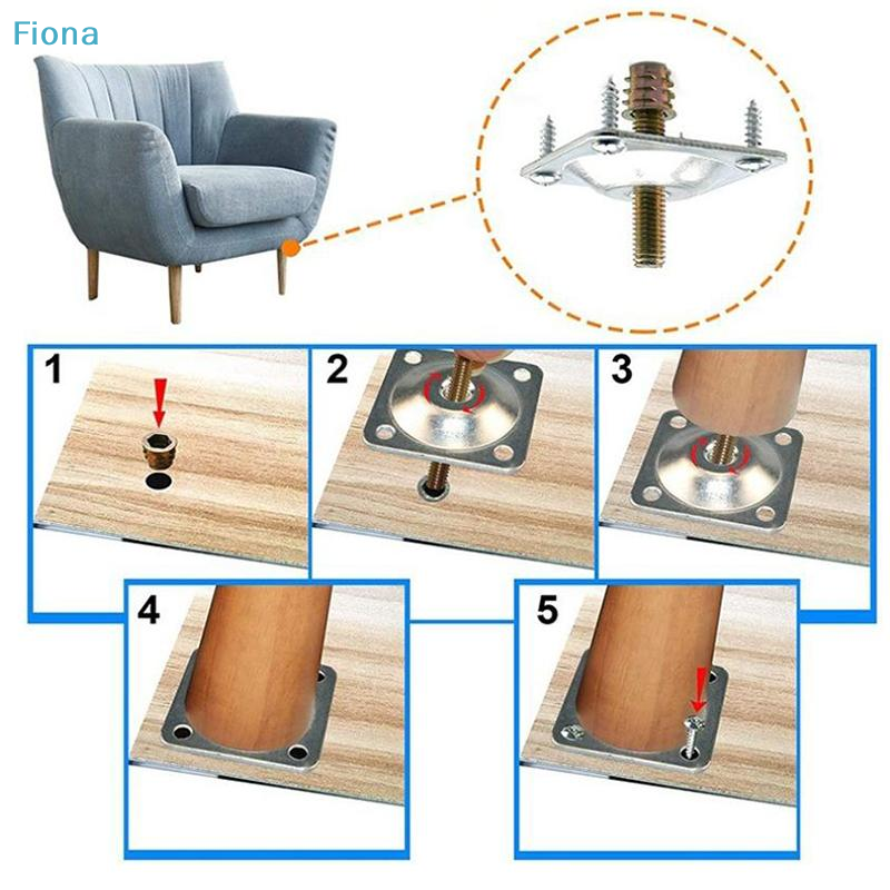 ✔Furniture Leg Mounting Plates - مراجعة Furniture Hardware Kit وسعره